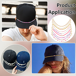 9 catenella per cappelli in argilla polimerica fatta a mano e acciaio inossidabile 304 e alluminio&nbsp;HJEW-PH02327