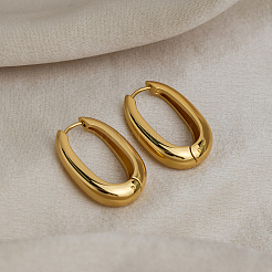 Pendientes de aro de acero inoxidable 304 para mujer&nbsp;DK7227