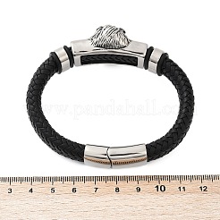 Geflochtene Armbänder aus Mikrofaser-Lederband&nbsp;BJEW-D304-19AS-01