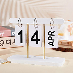 Holz-Flip-Ewiger Tischkalender&nbsp;DJEW-WH0039-83B