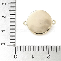 Messing Emaille flach rund mit Rosen Verbindungsstück Charms&nbsp;KK-M308-01G-02