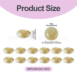 80 Stück 61 g Acryl-Imitationsperlen aus Edelsteinen&nbsp;MACR-TADJ0001-10G