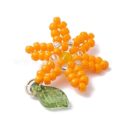 Blumenanhänger aus Glasperlen&nbsp;PALLOY-TA00345-02