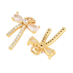 Pendentifs avec zircon cubiques à micro-pavés en laiton&nbsp;KK-F927-01G