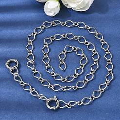 7.5 mm 201 Edelstahl gedrehte ovale Gliederkette für Unisex&nbsp;NJEW-K302-18P