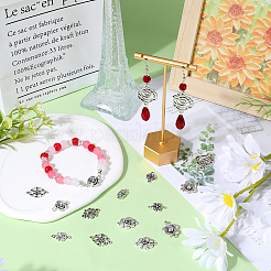 Fascini del connettore della lega di stile tibetano di 100pcs 10 stili&nbsp;FIND-SC0008-18