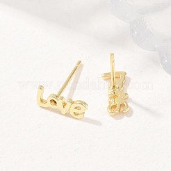Clous d'oreilles en laiton&nbsp;EJEW-P346-02A-G
