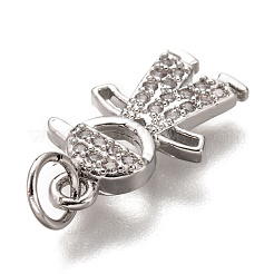 Pendentifs en laiton zircon cubique transparent&nbsp;ZIRC-C020-36P