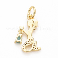 Cremagliera placcatura micro ottone spianare pendenti zirconi&nbsp;KK-B056-03G-02