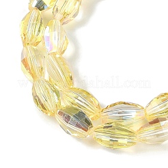 Chapelets de perles en verre électroplaqué&nbsp;GLAA-Q101-03A-HP01