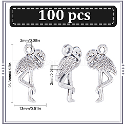 100 colgante de aleación de estilo tibetano con forma de flamenco.&nbsp;FIND-SC0006-35