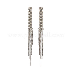 Boucles d'oreilles puces à pampilles en alliage et strass&nbsp;WGF2F09-02