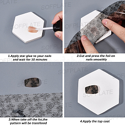 10 Rolle Nagelfolie mit Blumenmotiv aus Haustierspitze. Blumen-Transferpapier&nbsp;STIC-WH20010-16B