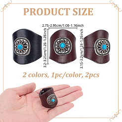 2 Stück Schalclips in 2 Farben (Leder&nbsp;AJEW-GA0011-01