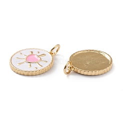 Echte 18 Karat vergoldete Messing Emaille Anhänger&nbsp;ZIRC-Z008-11