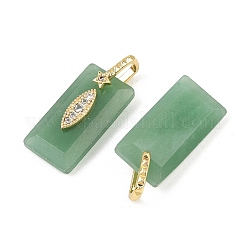Pendentifs à facettes en aventurine verte naturelle&nbsp;GG-CBA4154-06G-01
