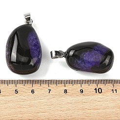 Anhänger aus natürlich gefärbtem und erhitztem Achat-Trommelstein&nbsp;GG-K002-07G