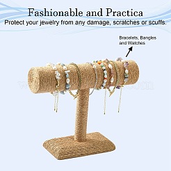 T bar Stroh Seil Armband / Armband Display Ständer&nbsp;BDIS-N019-03