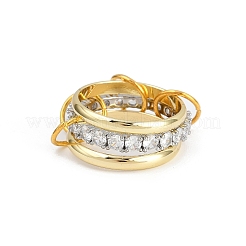 Bagues en laiton avec zircone cubique de micro pave&nbsp;RJEW-D325-01PG-04