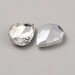 Cabochons de strass en verre&nbsp;LS-GLAA-WH0045-06D