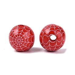 Halloween bedruckte Spinnennetze aus farbigem Holz&nbsp;WOOD-K007-04E