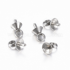 304 Edelstahl Cup Perle Peg Bails Pin Anhänger&nbsp;STAS-G161-26B