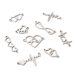 36 Stück 9 Stile 201 Edelstahl-Anschluss-Charms&nbsp;STAS-PJ0001-32