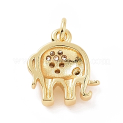 Breloques en laiton avec zircone cubique de micro pave&nbsp;KK-C012-21G