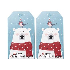 Rechteck Weihnachtsmotiv Kraftpapierschnur Anzeigekarten&nbsp;CDIS-K003-02G