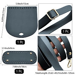 1 sac fait main en cuir PU crocheté sac à bandoulière accessoires kits&nbsp;DIY-CL0001-04A