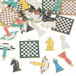 36pcs 18 styles de pendentifs en émail en alliage&nbsp;ENAM-TA0003-78