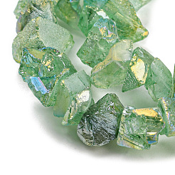 1 hebra de cuentas de cuarzo natural galvanizadas&nbsp;G-PA0001-18C