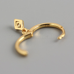 925 orecchini a cerchio in argento sterling e zirconi cubici trasparenti&nbsp;FS-WG61B48-02