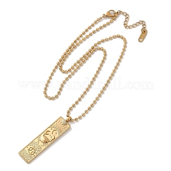 Collane con ciondolo a forma di costellazione rettangolare in zirconia cubica trasparente in acciaio inossidabile 304 per donna e uomo&nbsp;NJEW-S435-01G-D