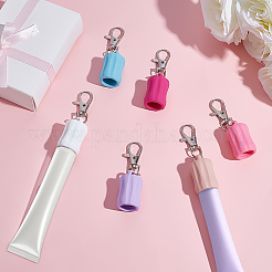 6 Stück 6 Farben Lipgloss-Form Silikon-Schlüsselanhänger&nbsp;KEYC-ME0001-15