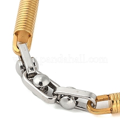 Ionenplattierung (IP) 304 Edelstahl-Säulengliederarmbänder für Männer&nbsp;BJEW-B093-02GP