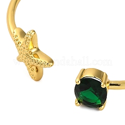 Seestern-Armbänder aus Messing mit Überzug für Damen&nbsp;BJEW-M040-04G
