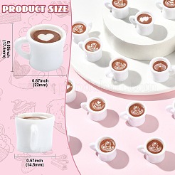 50 stücke 5 arten harz kaffee/gericht/kaffee bean figuren ornamente&nbsp;DJEW-CJ0001-33