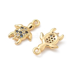 Breloques en laiton avec zircone cubique de micro pave&nbsp;KK-C099-01K-G