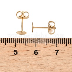 Ionenplattierung (IP) 304 Edelstahl Ohrstecker Zubehörse&nbsp;X-STAS-H436-24G-5mm