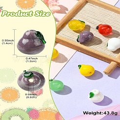 12pcs 6 Farben handgemachte Bunte Malerei-Perlen&nbsp;LAMP-CJ0002-13