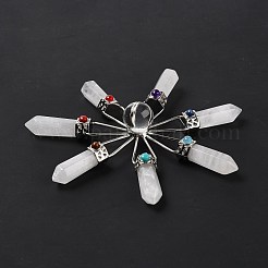 Natürlicher Quarzkristall 7 Chakra-Punkte-Energiegenerator&nbsp;DJEW-I016-01P-06