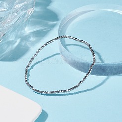Bracciale elasticizzato con perline rotonde in vetro da donna&nbsp;BJEW-JB07911-05