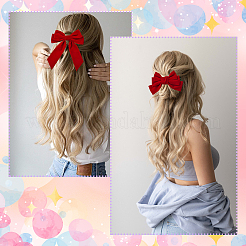 8 Stil Stoff Plüsch Bowknot Alligator Haarspangen&nbsp;PHAR-SP0001-19