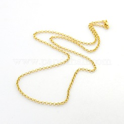 Unisex Casual Style 304 Edelstahl Kreuz Rolo Kette Halsketten&nbsp;STAS-O037-13G