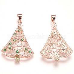 Colgante micropavé cubic zirconia de latón&nbsp;ZIRC-F086-03RG