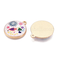 Pendenti in smalto in lega di placcatura stampata&nbsp;ENAM-T020-02A