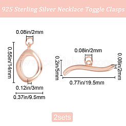 1 pz. 925 fermagli a barilotto in argento sterling&nbsp;STER-BBC0007-51RG