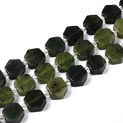 Natürliche kanadische Jade Perlen Stränge&nbsp;G-P534-A18-02