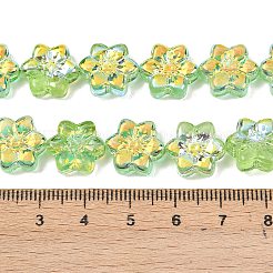 Chapelets de perles en verre électroplaqué&nbsp;EGLA-P069-02A-AB07